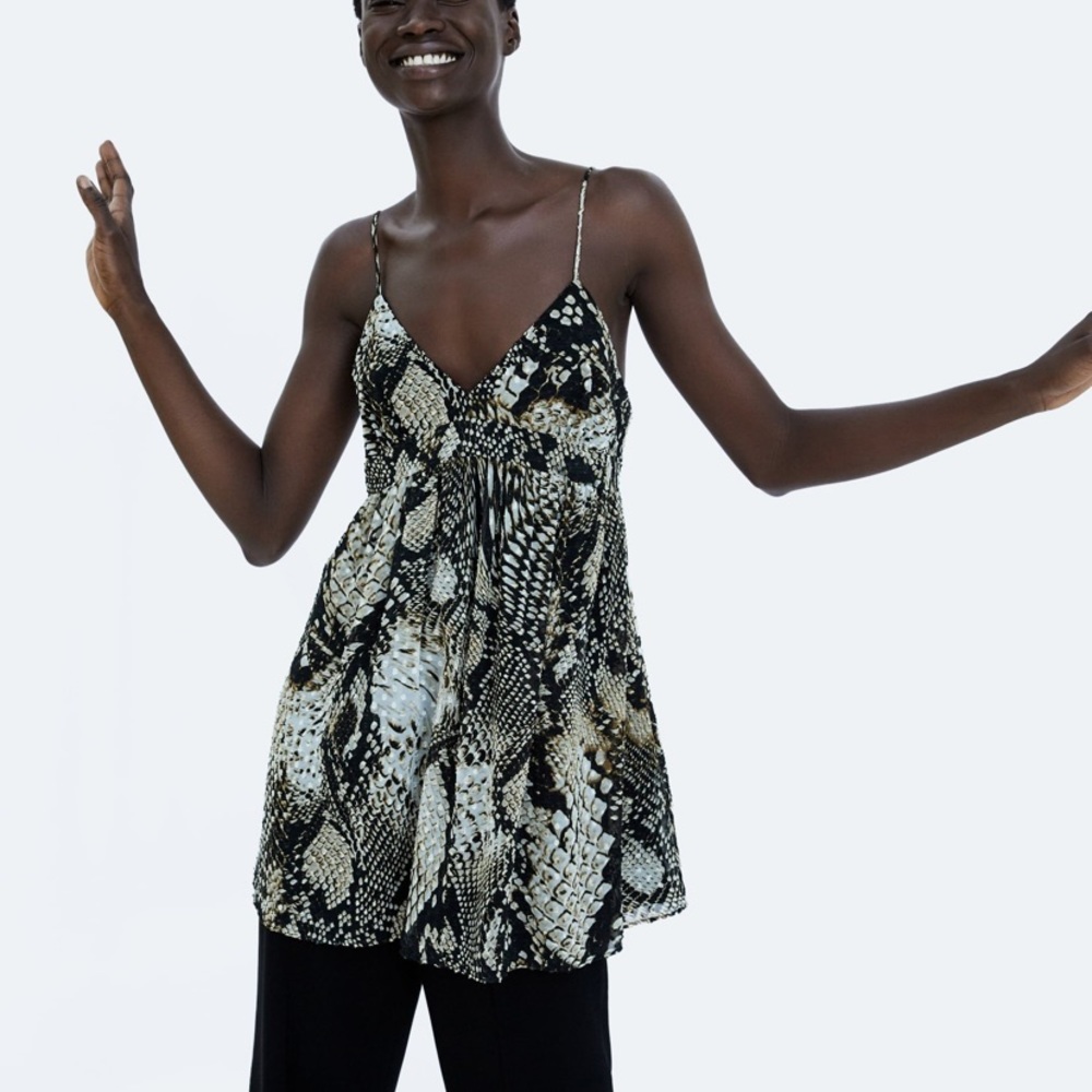 NWT Zara Dress / Top Snake Pattern